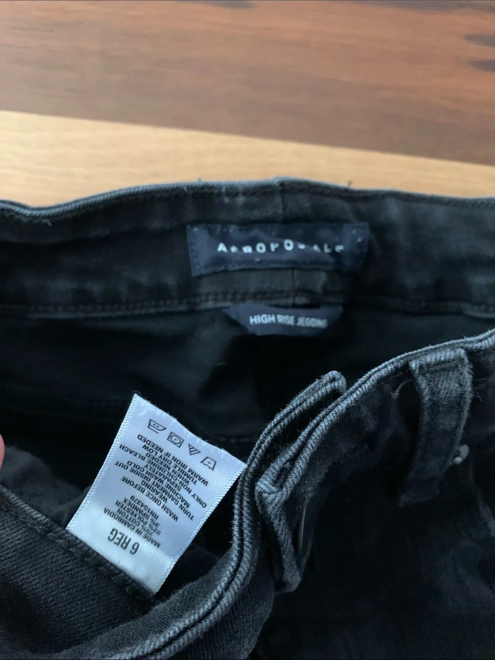 Aeropostale Black High Rise Distressed Jeggings Size 6 Regular - Picture 3 of 5